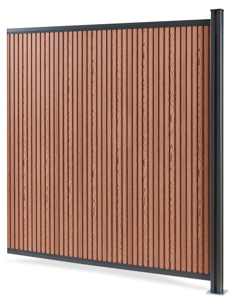 Gartenzaun 'Grassano' Sichtschutzzaun mit 1 Pfosten Produktbild 
