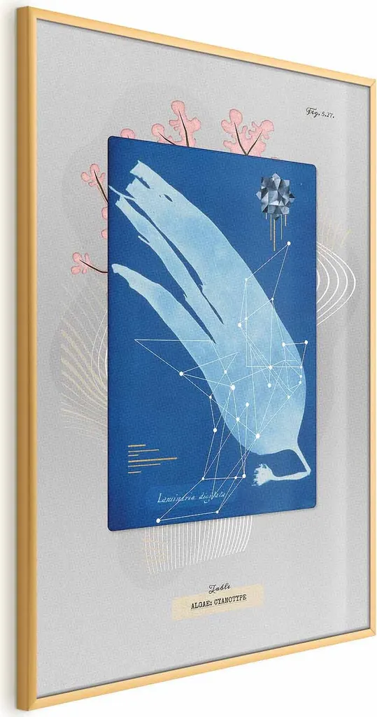 Poster Glon 40x60 cm con Cornice Dorata - Arredo Parete Elegante Senza Margine