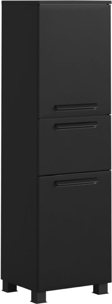 Badezimmer Midischrank 40 cm Breite in schwarz - ATELLA-03