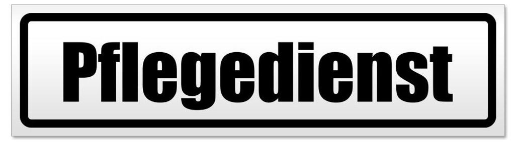 Kiwistar - Autoaufkleber - Schwarz - 20 x 5,3 cm - Pflegedienst - Hinweis Aufkleber Sticker für Auto, Kfz, Fahrrad, PKW, LKW