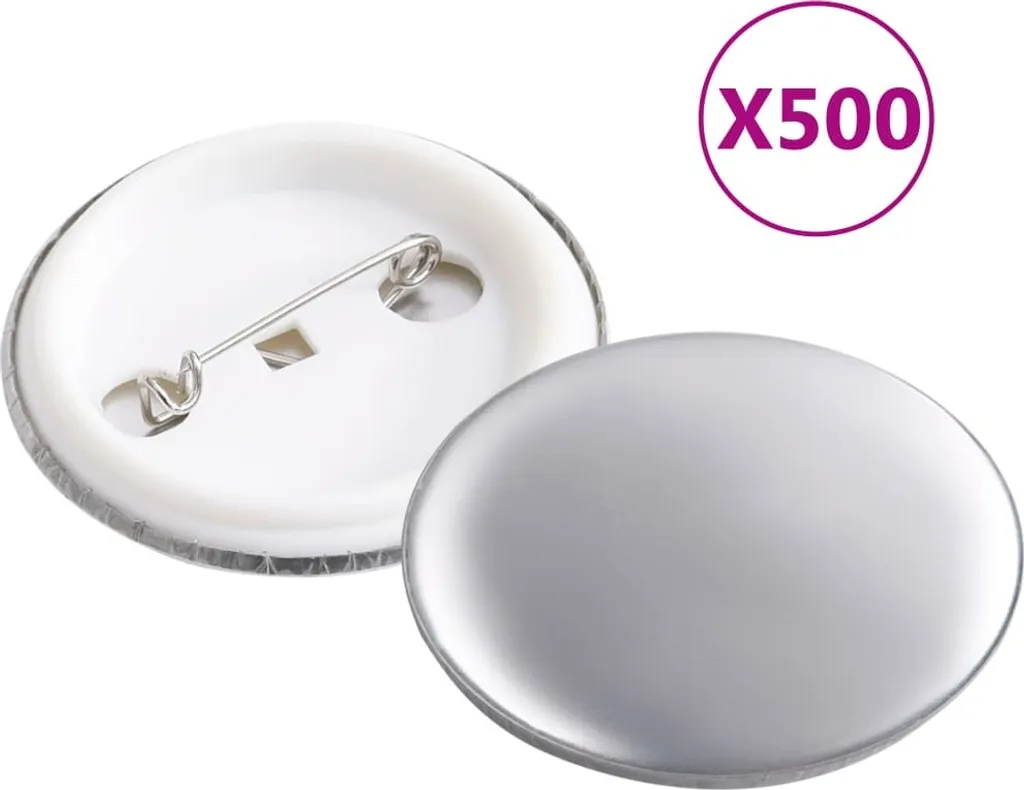 Machine à badges 37 mm vidaXL robuste avec 500 sets complets inclus - 12