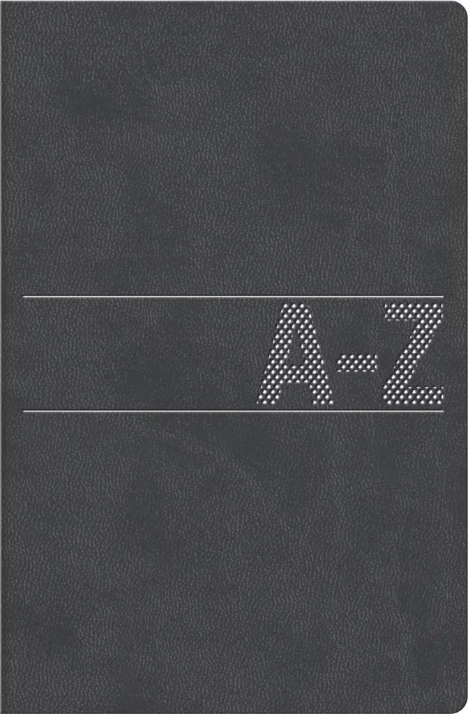 Répertoire d'adresses A-Z noir idéal pour centraliser ses contacts