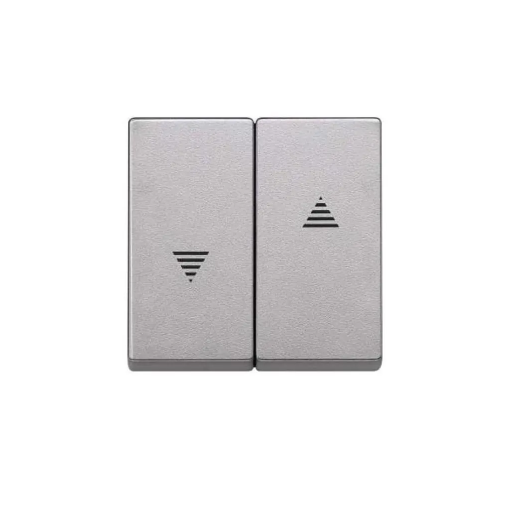Solution commande store Merten Système M alu mat double bascule flèches