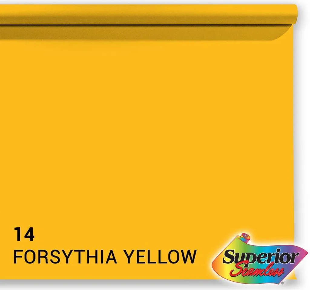 Superior 14 Forsythia Fond de Studio Photo Jaune 1,35 x 11 m pour Portrait