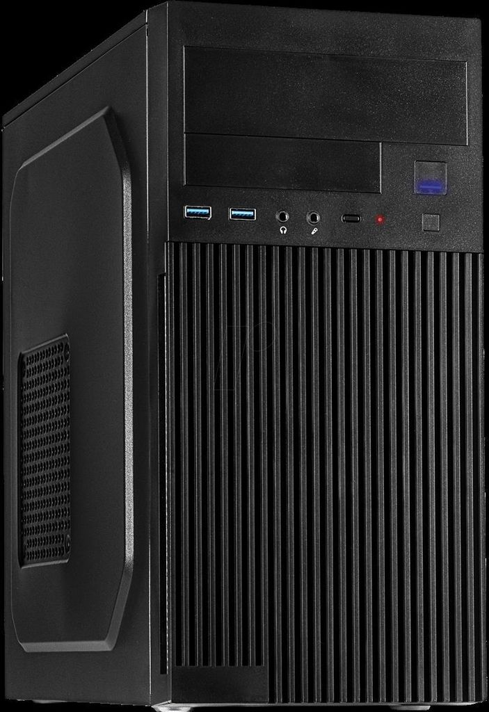 Inter-Tech IT-6521 Straight, Micro Tower, PC, Čierna, micro Obrázok produktu 