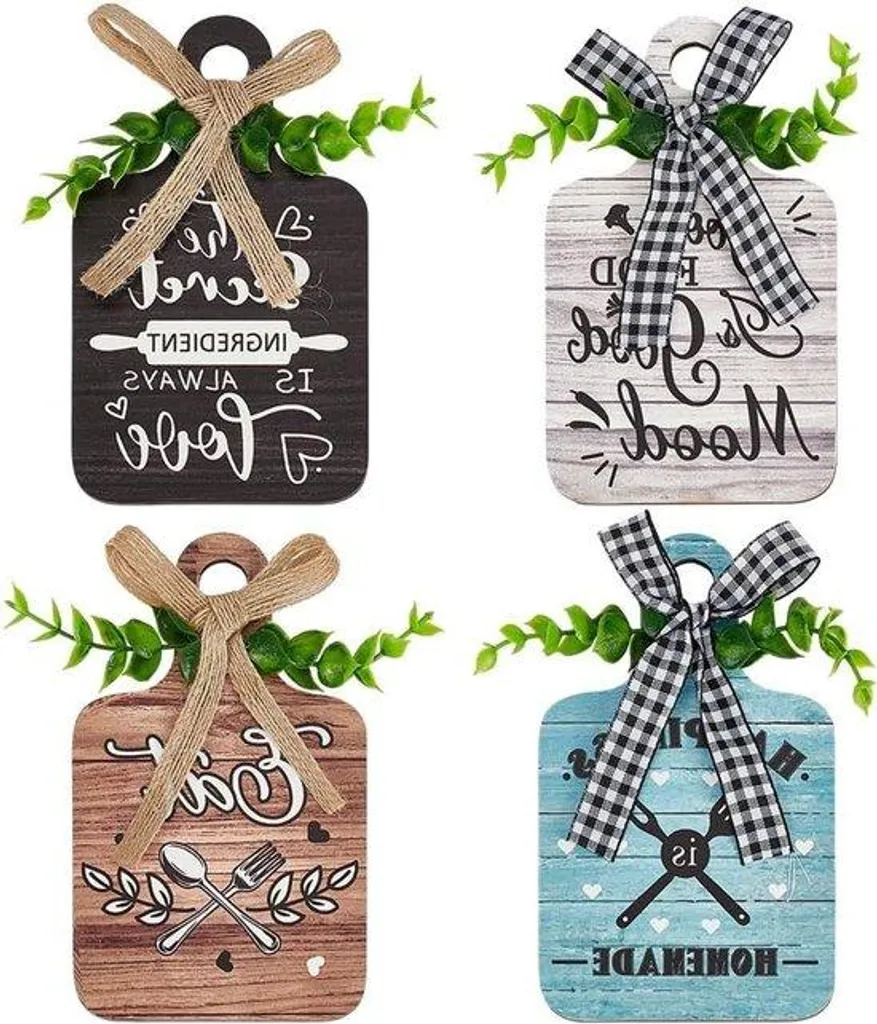 Support mural en bois rustique pour déco et plantes 15x9 cm Chanvre