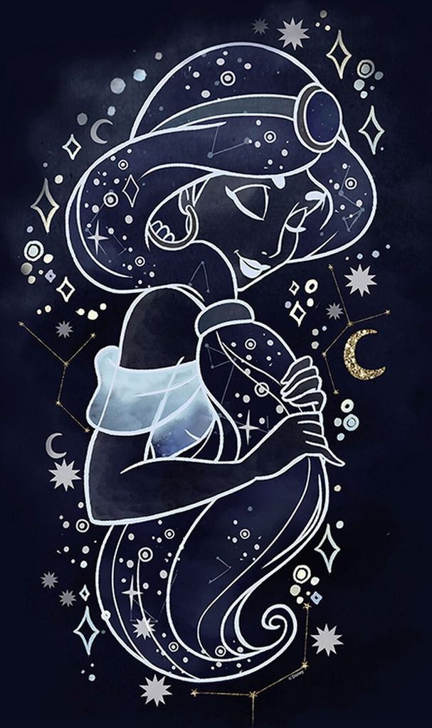 Disney Poster Jasmin Alladin Dunkelblau - 611707 - 30 x 40 cm