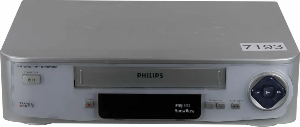 Appareil Lecture VHS Philips VR670/02 pour Numérisation Cassette Souvenir