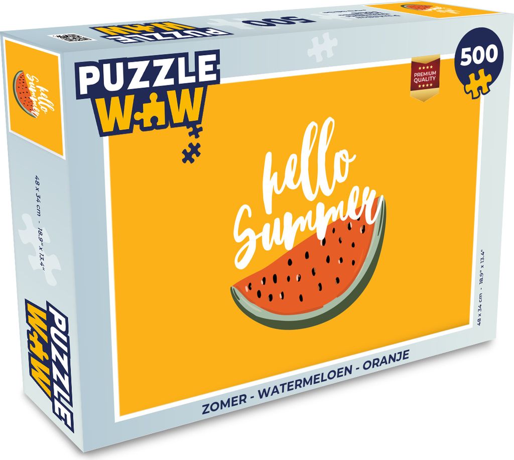 MuchoWow Puzzle 500 Teile Sommer - Wassermelone - Orange - 500 Teile - Kinder - Selberbauen - Puzzlespiele