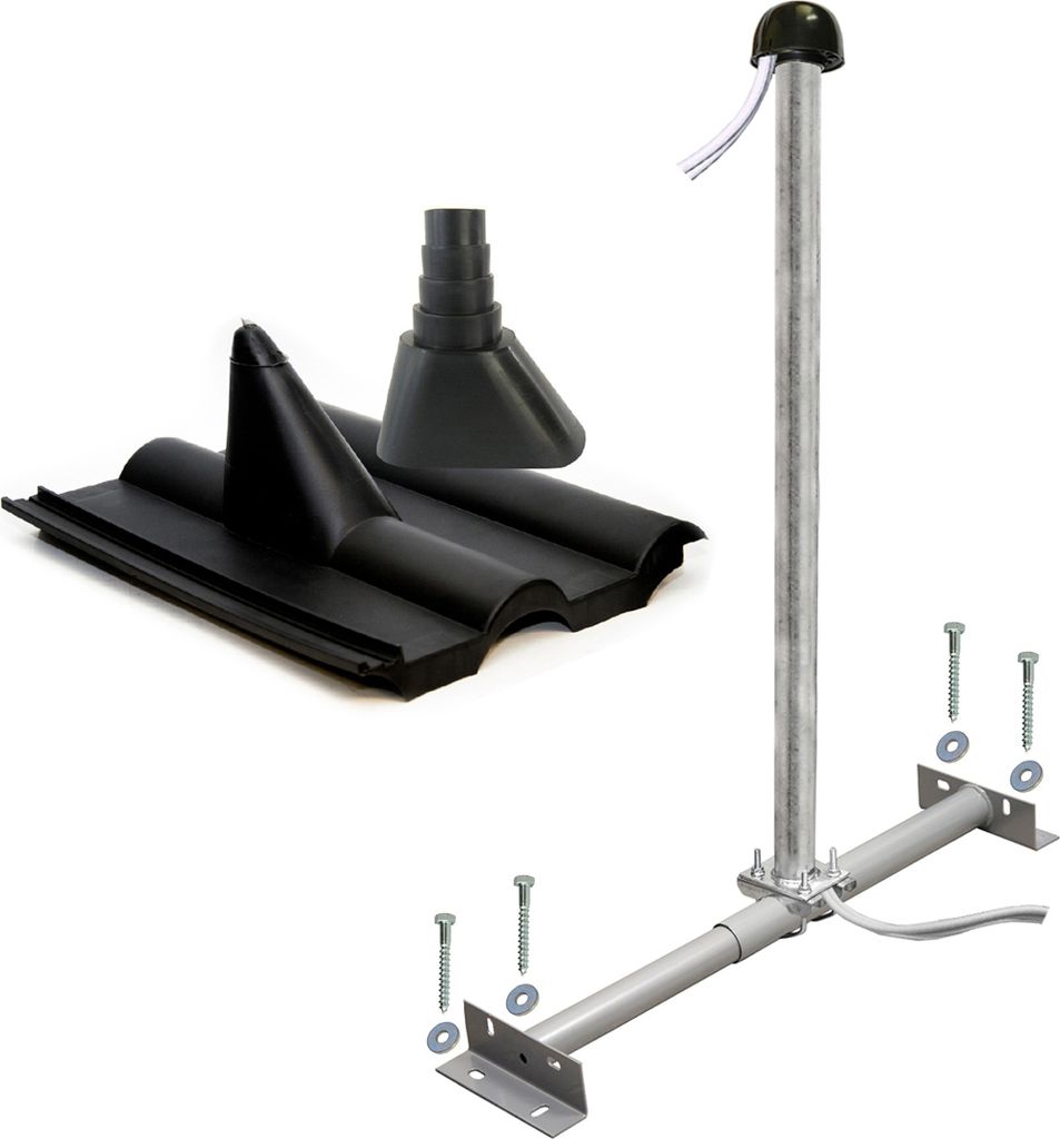 PremiumX BASIC Dachsparrenhalter-Montageset 100cm SAT Mast Produktbild 
