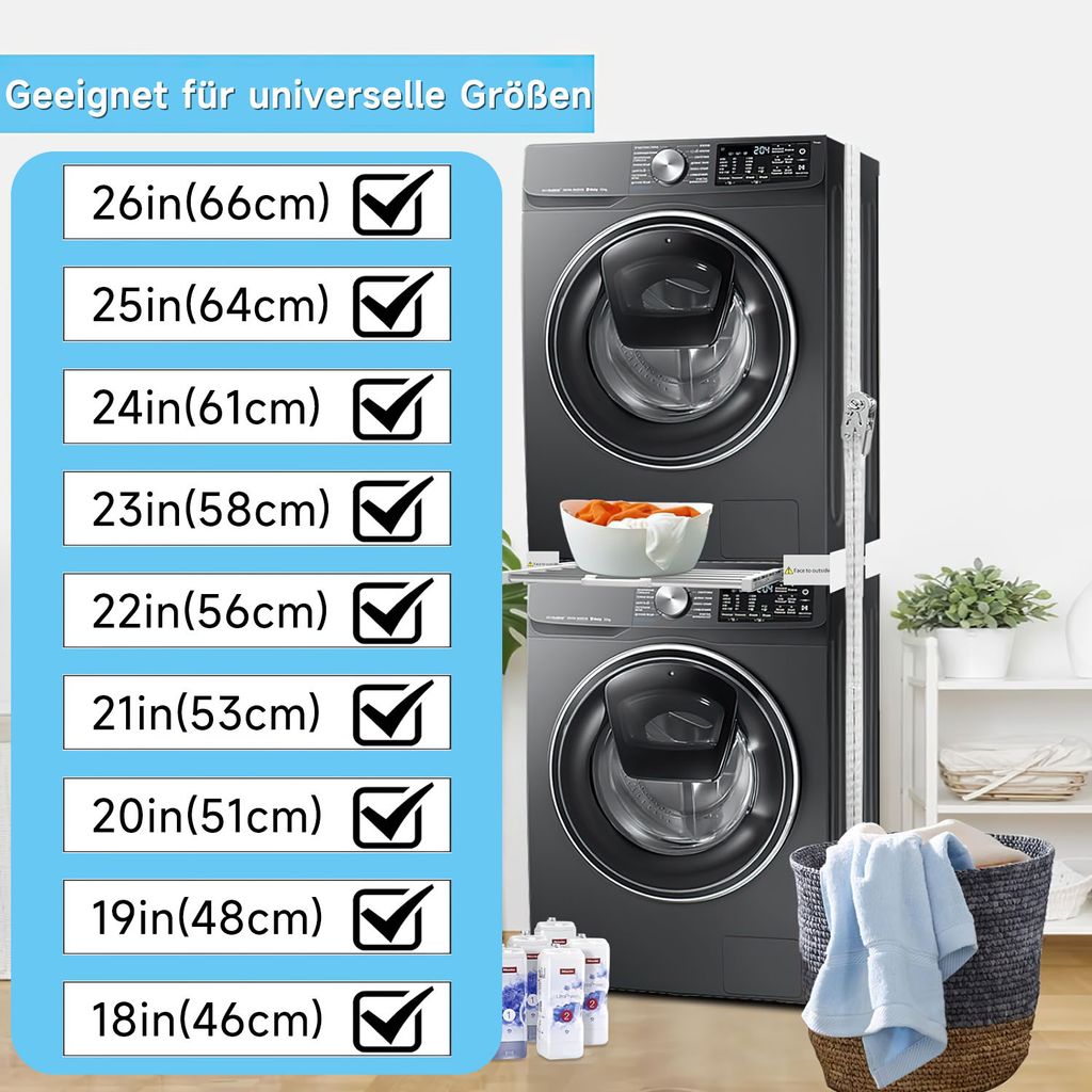 Universal-Stapel-Verbindungsrahmen Für Waschmaschi Produktbild-Vorschau 2