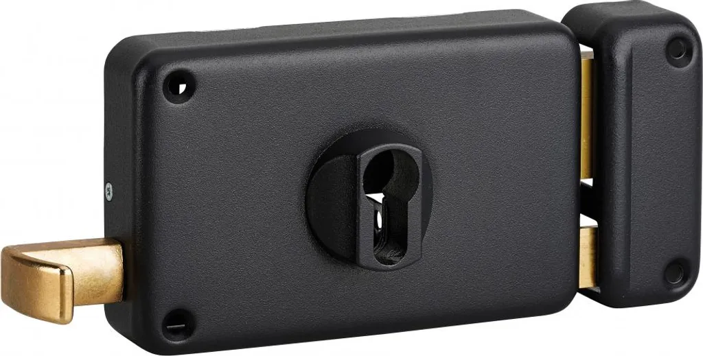 Serrure de sécurité horizontale Thirard noire pour porte d'entrée droite - 2