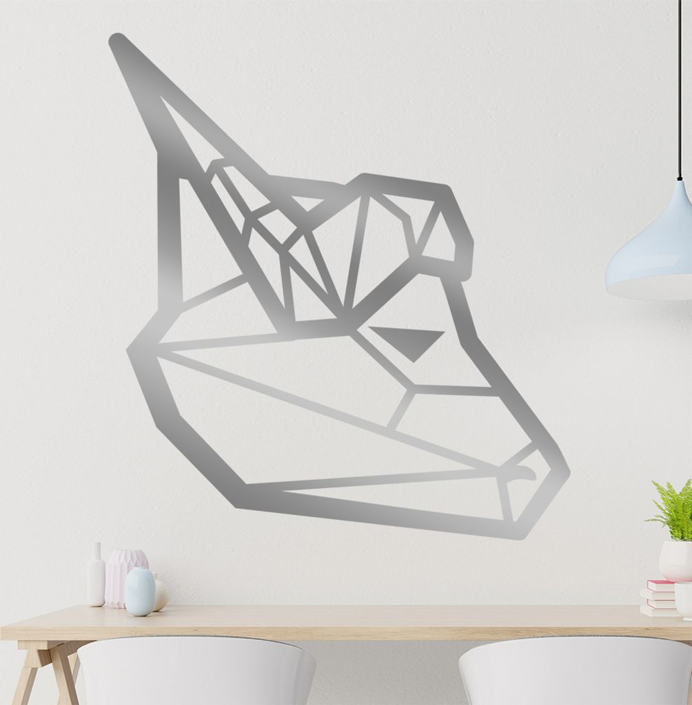 Wasserbüffel Polygon Wandtattoo Wandaufkleber Wall Sticker - Dekoration, Küche, Wohnzimmer, Schlafzimmer, Badezimmer