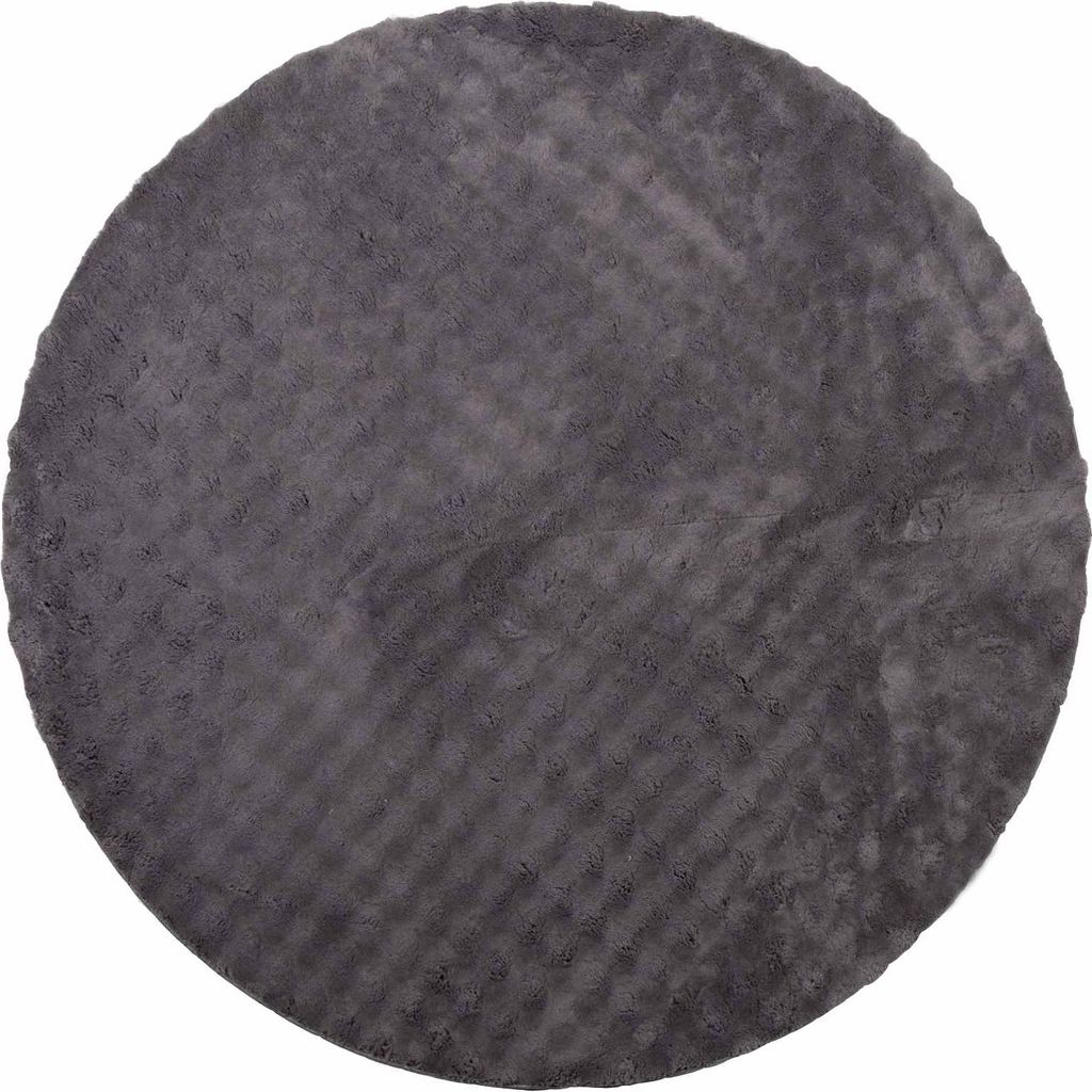 vidaXL Bereichsteppiche Rund SIROLO Anthrazit Ø 200 CM Polyester
