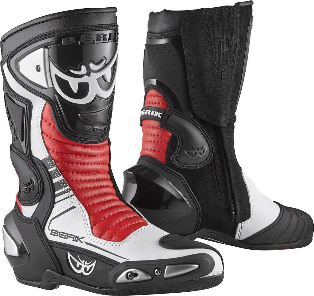 Berik Race-X EVO Motorradstiefel, schwarz/weiß/rot, 48 Produktbild 