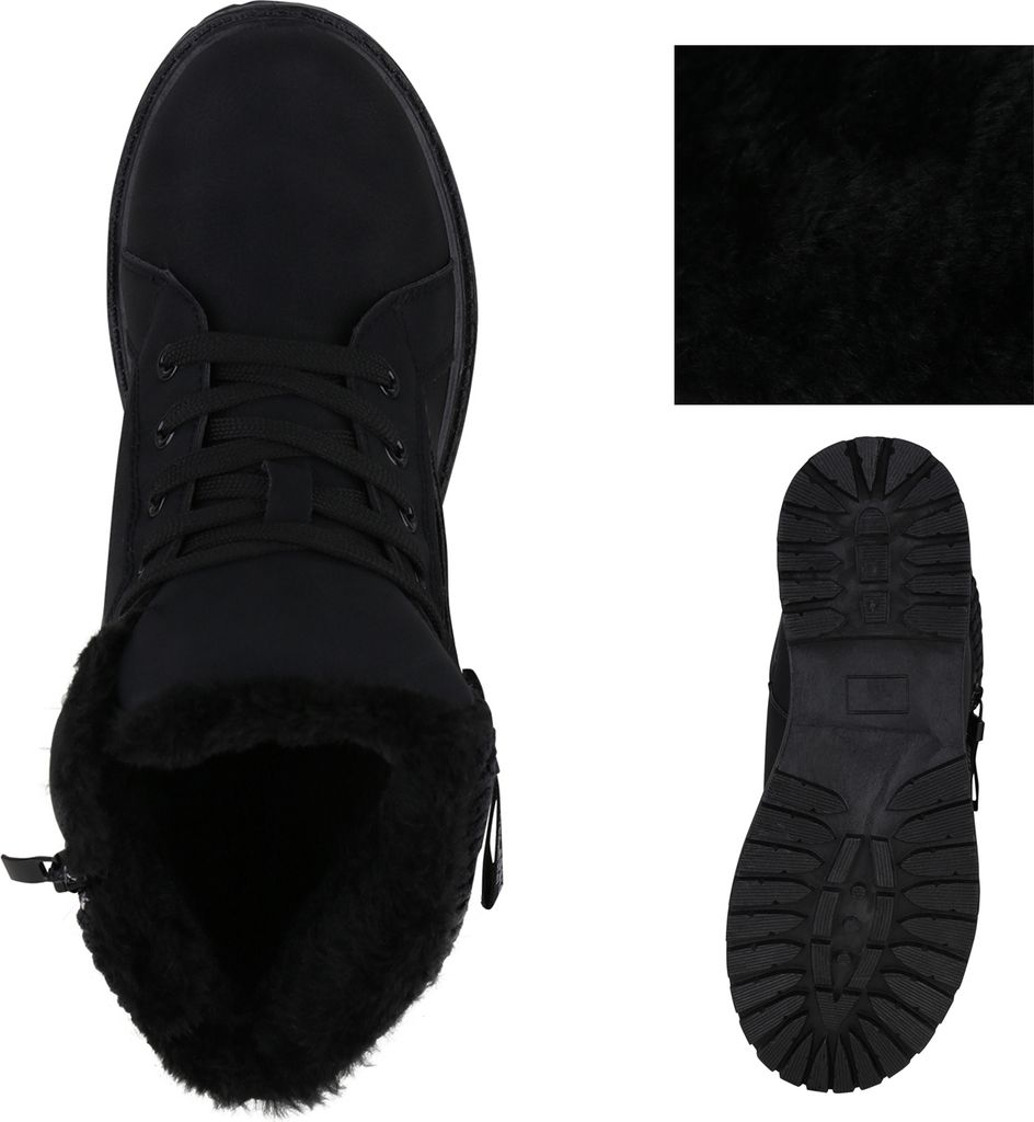 VAN HILL Damen Warm Gefüttert Worker Boots Stiefelette Produktbild 3