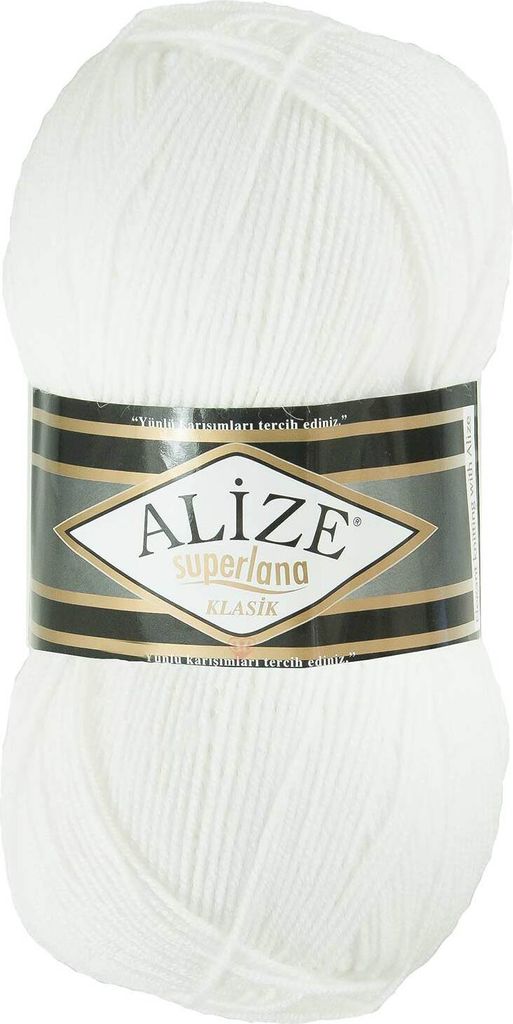 Strickgarn ALIZE SUPERLANA KLASIK  weiß