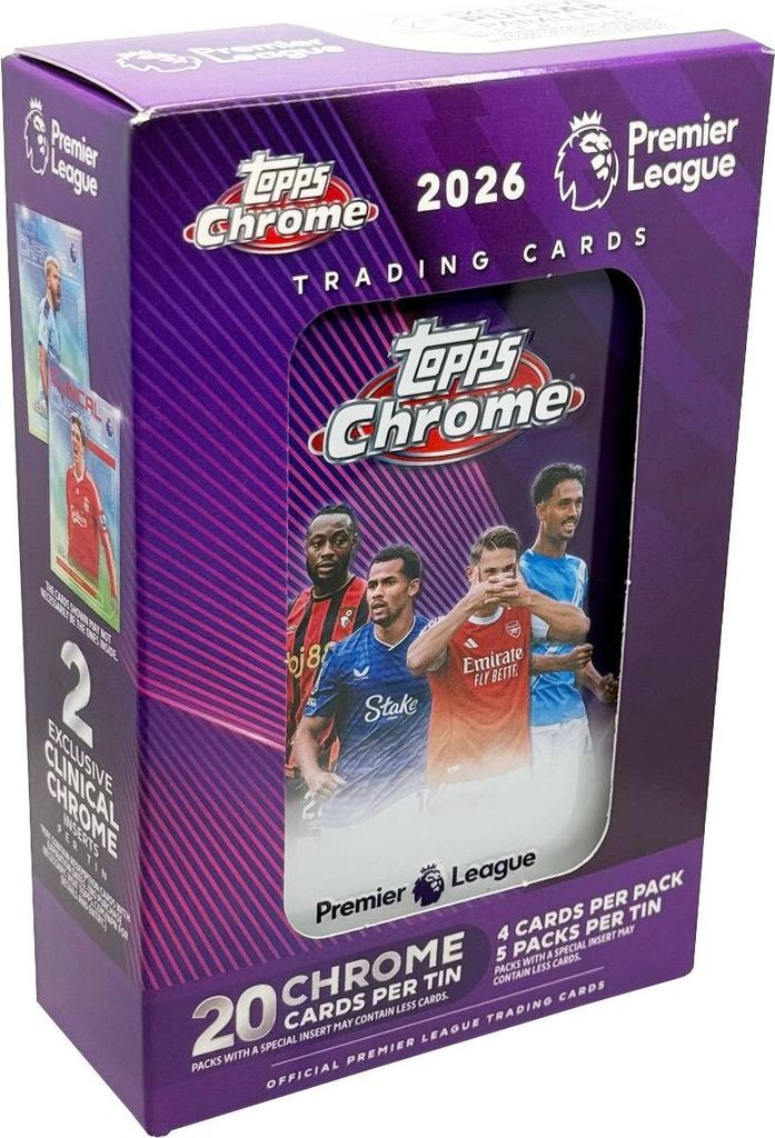 Topps Chrome Premier League 2026 - 1 TIN Box Produktbild 