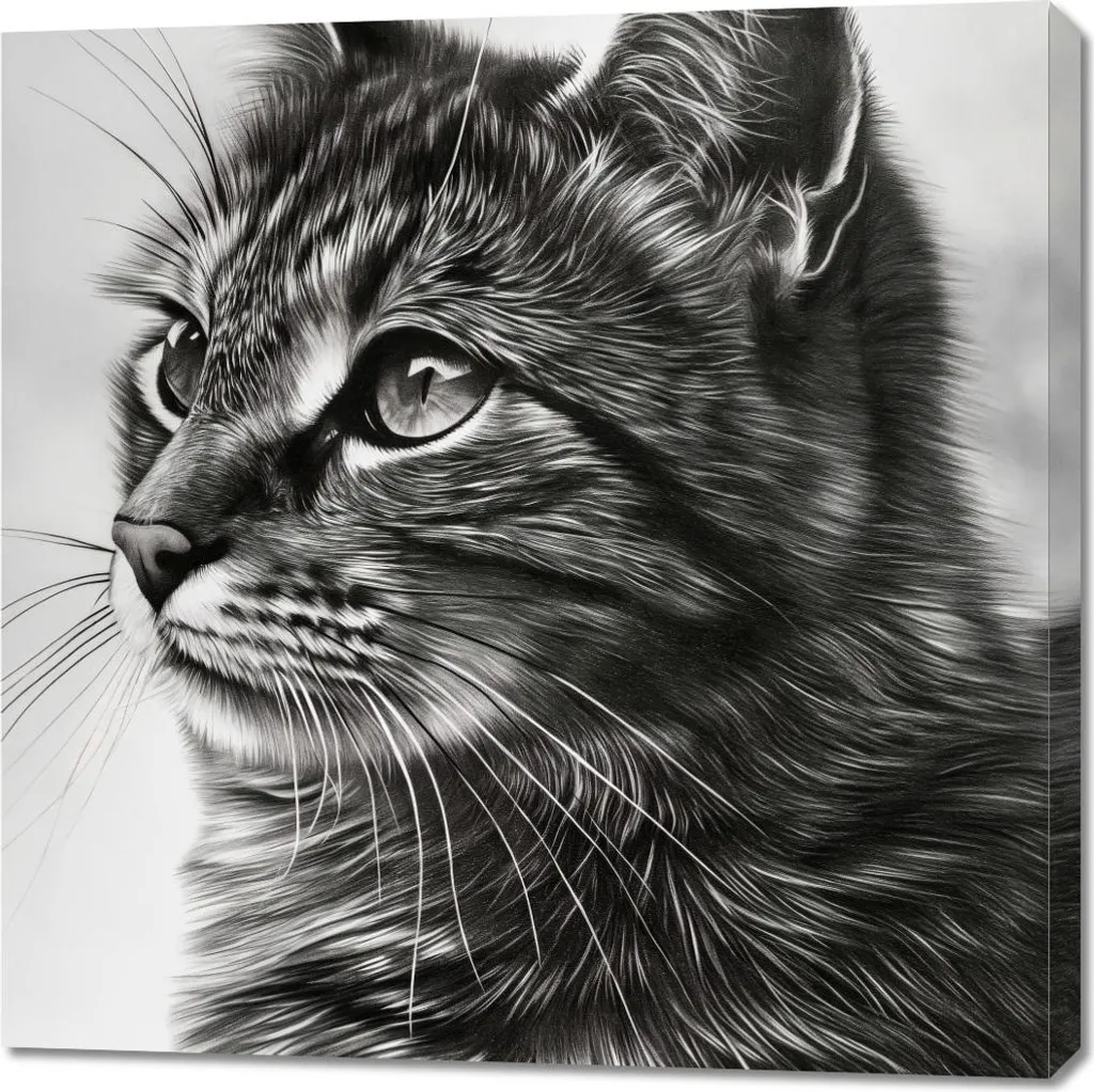 Tableau Regard Félin 90 x 90 cm : Habillez un Grand Mur Vide avec Style