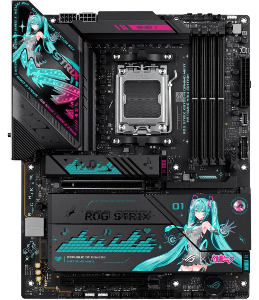 ASUS ROG STRIX X870E-H GAMING WIFI7 HATSUNE MIKU EDITION, Produktbild 