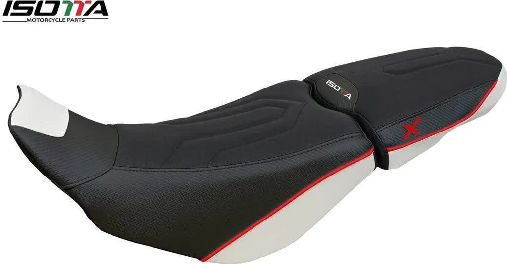 Housse de selle Isotta Ducati Desert X 950 2022 Blanc Rouge Noir