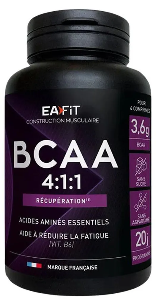 BCAA 4:1:1 contre les courbatures 80 gélules récupération rapide