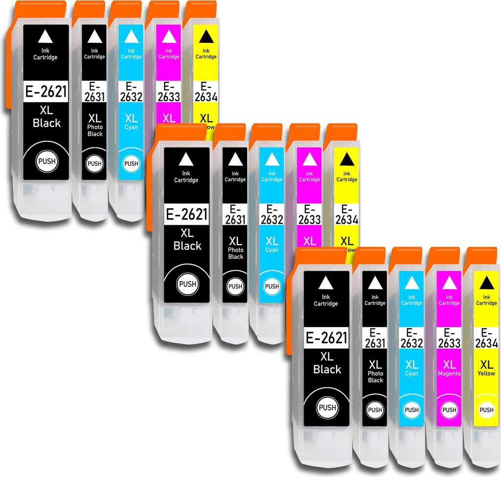 10er Sparpack Epson ersetzt Epson T262x / T263x Nr.26XL für XP510 XP520 XP600 XP605 XP610 XP620 und weitere