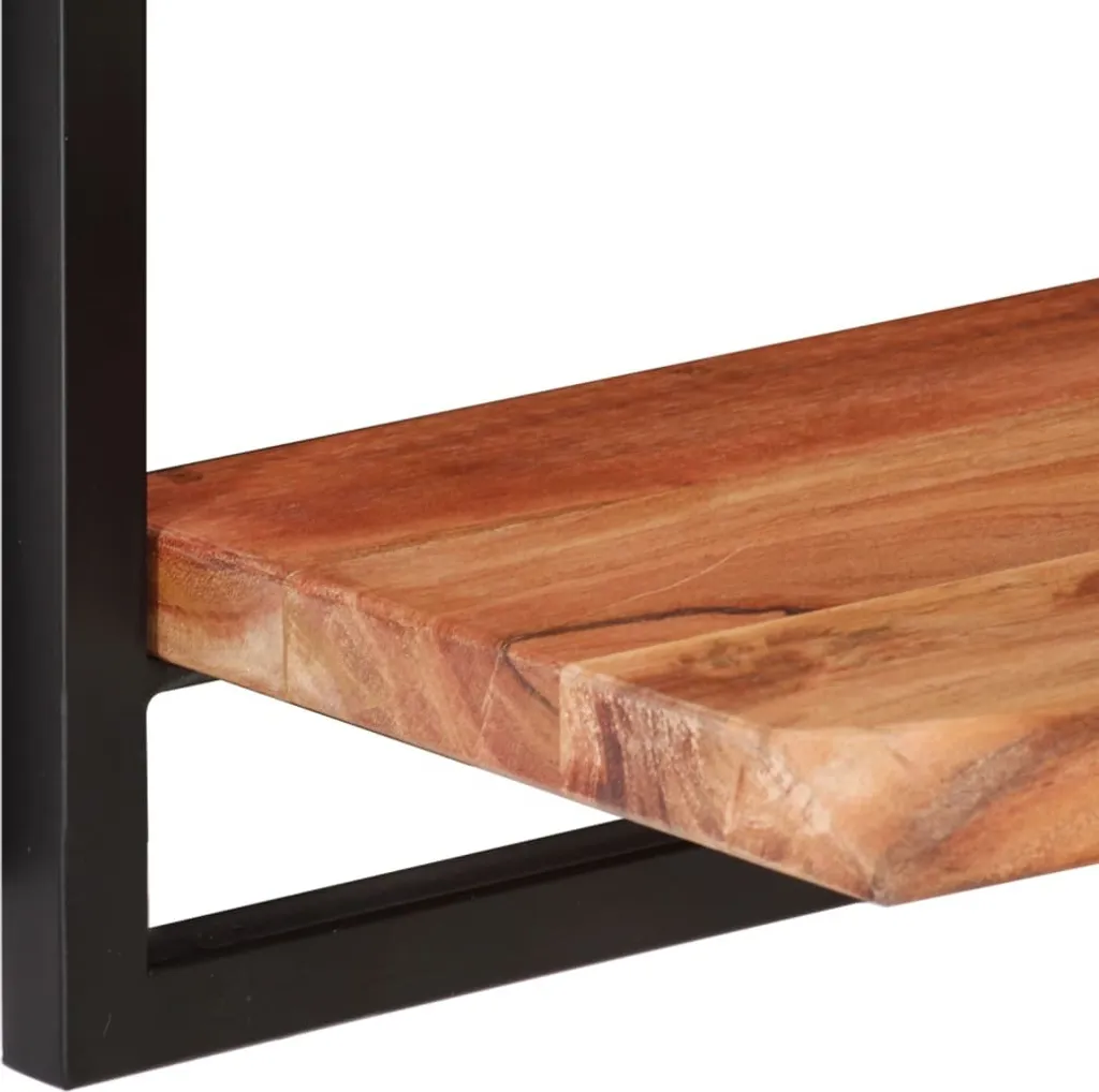 Offerta Set 2 Mensole 100x24x35 cm SYFAX™ Acacia e Acciaio - 3