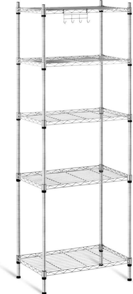 Expondo Royal Catering Metallregal - 35 x 55 x 150 cm - 150 kg - grau