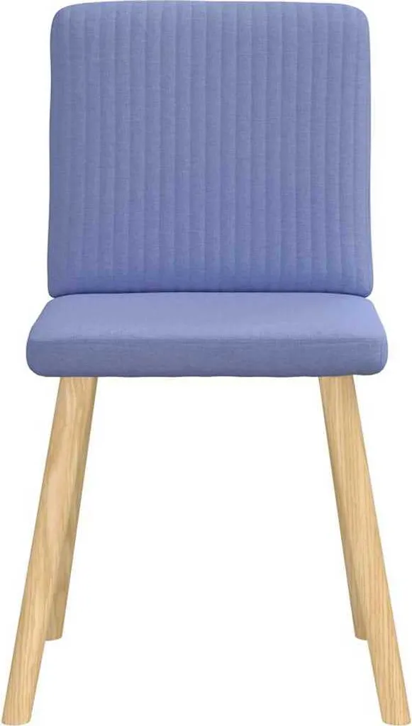 vidaXL Sedie da pranzo 2 pezzi. Tessuto blu denim - 3