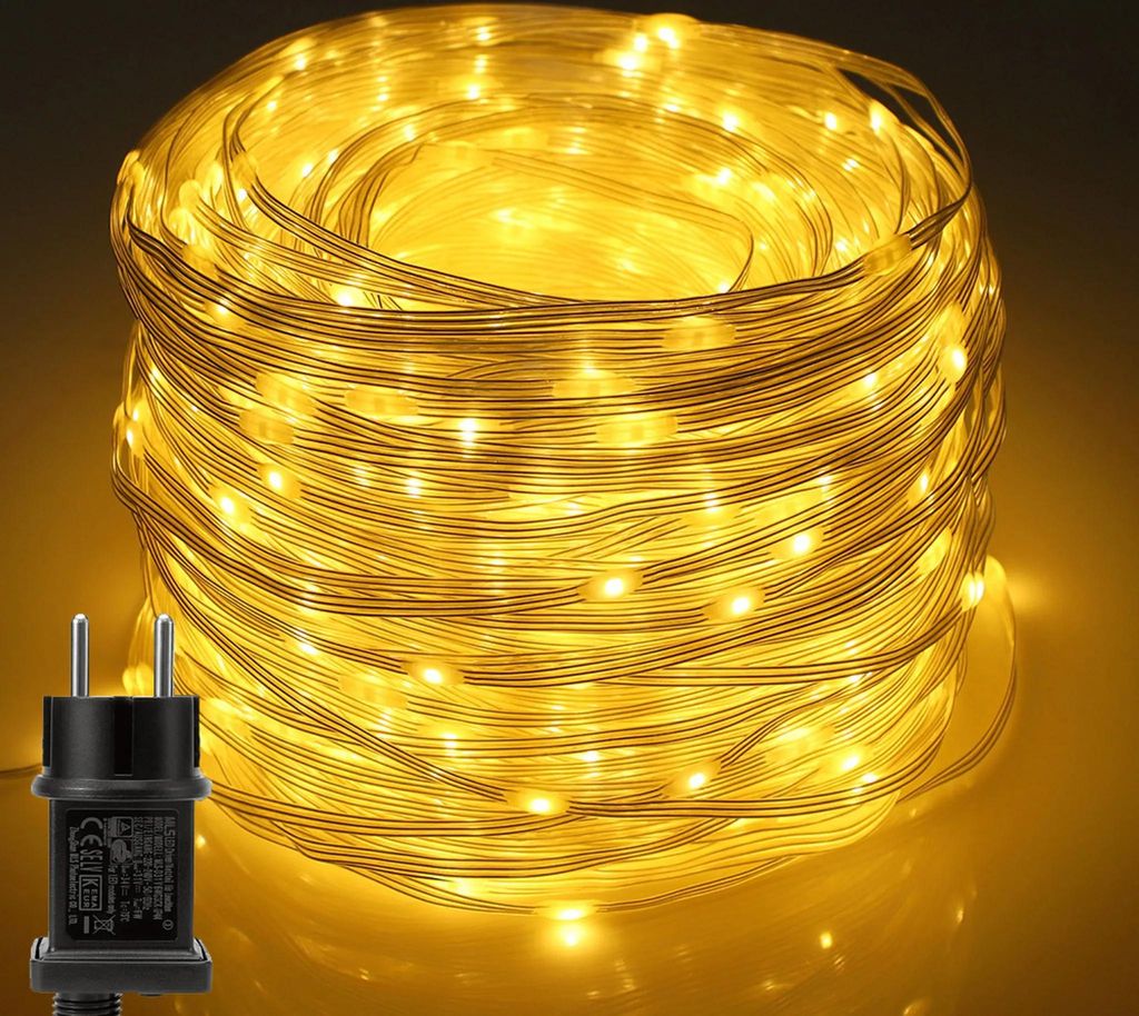 20M 200 LED Lichterkette 8 Lichtmodi Wasserdicht Innen Produktbild 