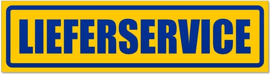 Kiwistar - Autoaufkleber - Blau - 45 x 12 cm - Lieferservice invertiert - Hinweis Aufkleber Sticker für Auto, Kfz, Fahrrad, PKW, LKW
