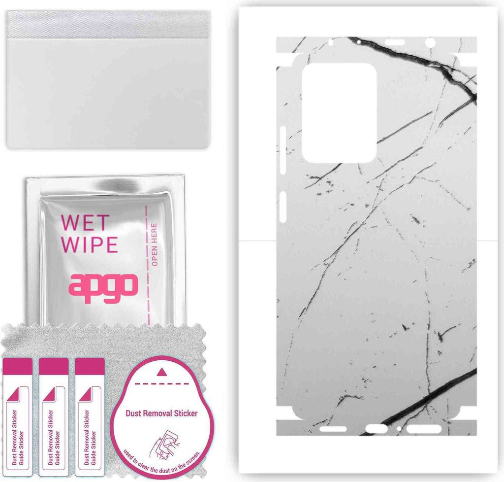 apgo Rückseite + Seiten Schutzfolie, Skin, kompatibel mit Xiaomi Redmi Note 12 Pro, Hinten Displayschutzfolie aus Vinylfolie, kratzfest, einfache ...