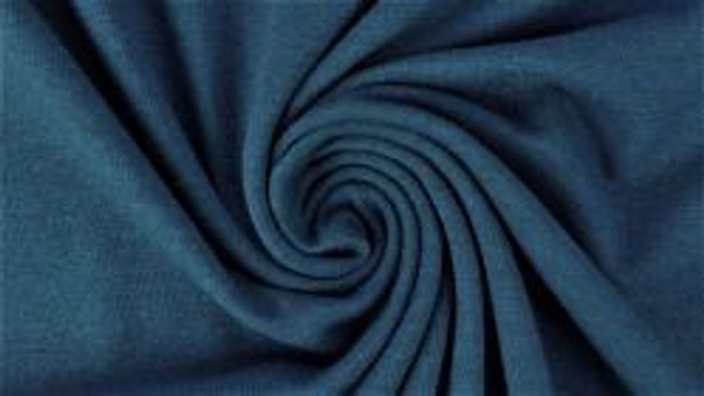 Jersey Yara Dunkelpetrol Melange 220 g/m², ca. 0,5 m lang, ca. 1,5 m breit, Stoffe Meterware, Baumwolljersey