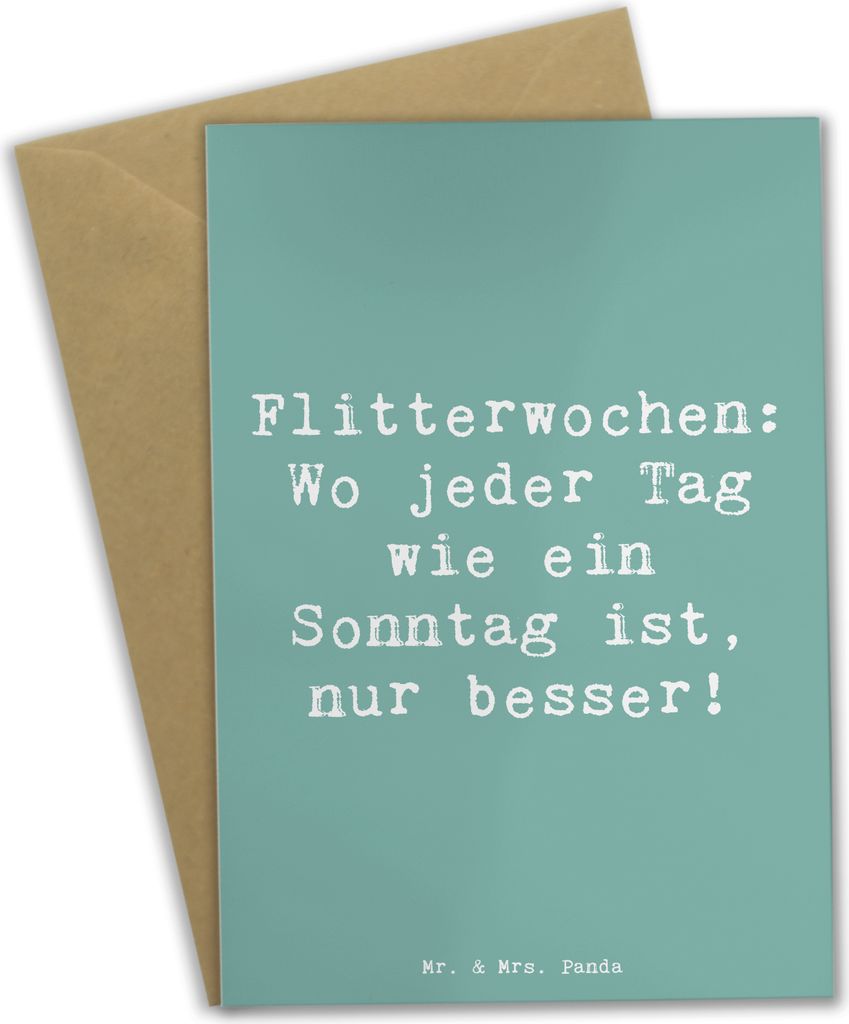 Mr. & Mrs. Panda Grußkarte Spruch Flitterwochen-Magie - Meeresbrise - Geschenk, Hochtzeit, dankeskarten, Liebe, Geschenke, einladungskarten, roman...