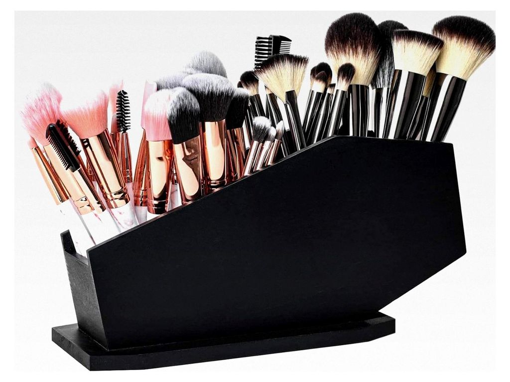 Make-up-Pinselhalter im Sargdesign – Organizer für Halloween-Make-up-Pinsel | Aufbewahrungsbox für gruselige Kosmetikpinsel | Gothic-Pinselhalt...