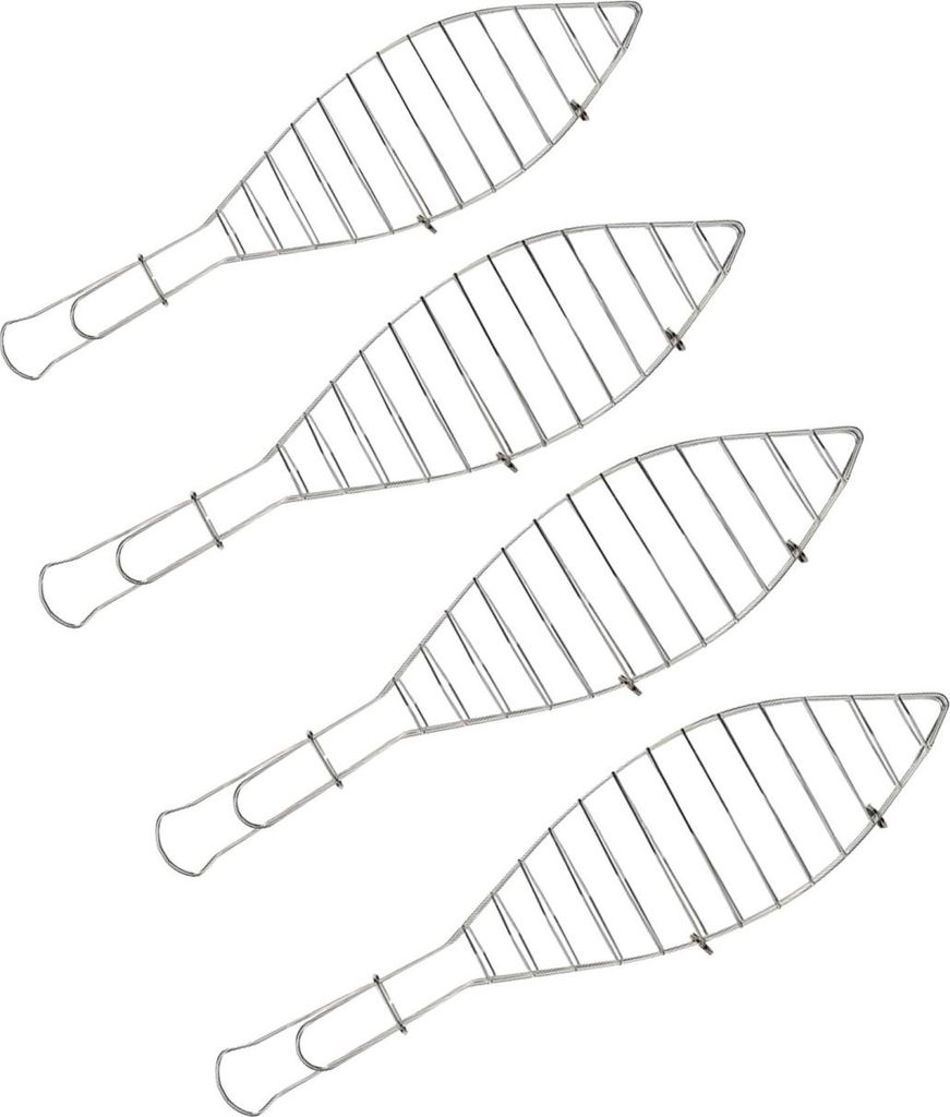 Primaster Fischbräter-Set Edelstahl 4 Stück 42 cm