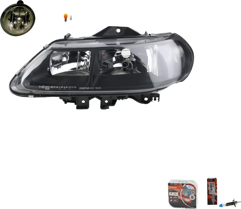 Sostituzione Fari Renault Laguna 98-01 Kit Johns + Osram Laser H1
