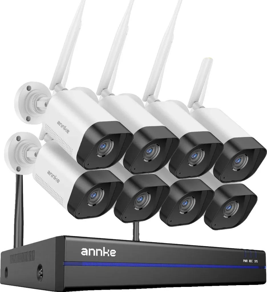 Système de Vidéosurveillance Sans Fil 1080P avec 8 Caméras Extérieures