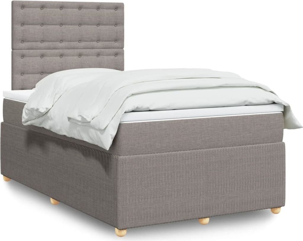 Maison Exclusive - Boxspringbett mit Matratze Taupe 120x190 cm Stoff