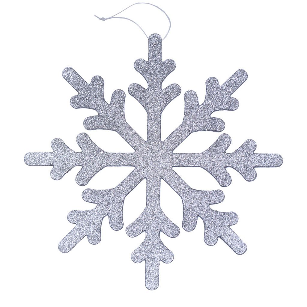 Schneeflocke, Durchmesser 80 cm, silber