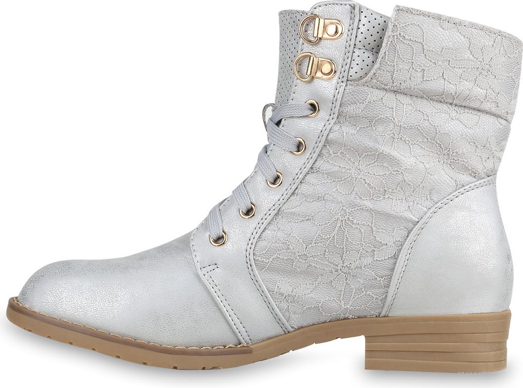 Damen Schneestiefel – Warme Fleece Plateau Stiefeletten, Bequeme Winterstiefel Mit Rutschfester Sohle, Schnürbar
