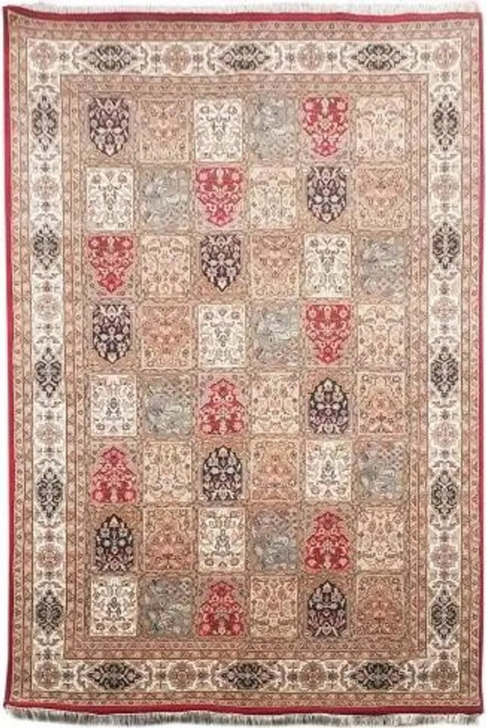 Tapis Bakhtiyar rouge 140x200 cm - Authentique décor persan en laine