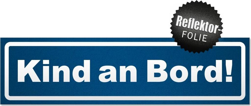 Kind an Bord! Invertiert Magnetschild Schild magnetisch