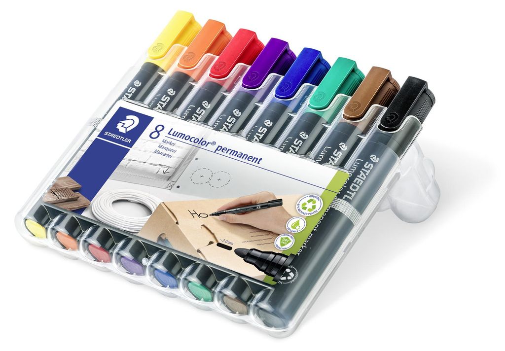 STAEDTLER Marker Lumocolor perm pudełko 8 szt Zdjęcie produktu 