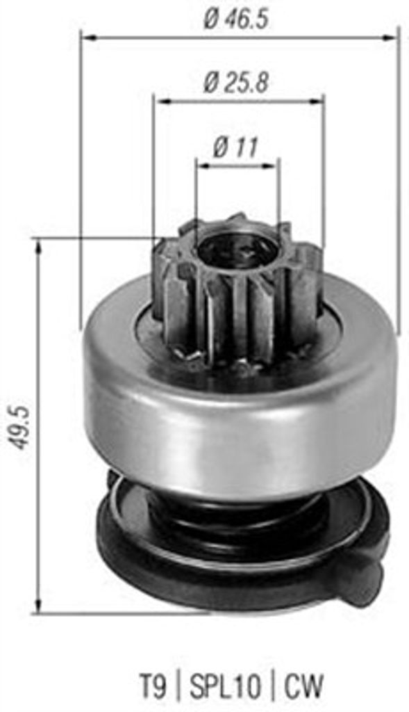 Ritzel, Starter MAGNETI MARELLI 940113020301