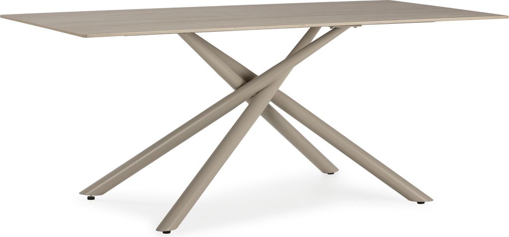 Drawer - Esstisch für 8 Personen aus Keramik und Metall - Beige