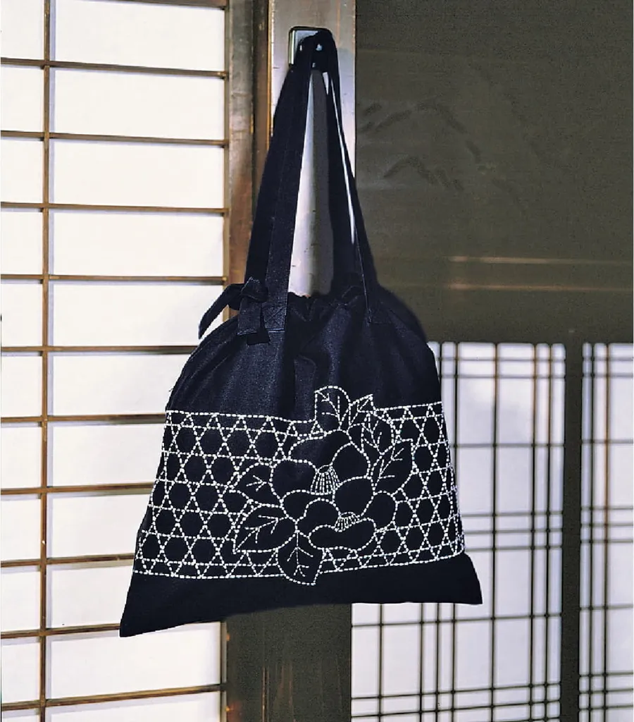 Olympus Sashiko Kit Borsa 42x42cm | Originale Made in Japan | Blu Navy