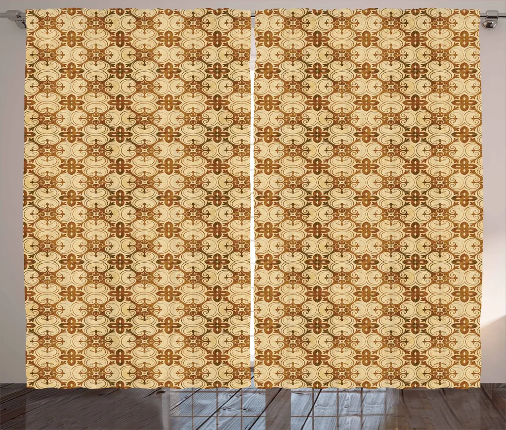 Tenda Rustica Retro Fleur de Lis ABAKUHAUS Beige 280 cm