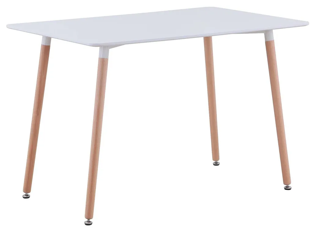 Table à Manger Design Minimaliste Rectangulaire en Blanc pour 6 Convives